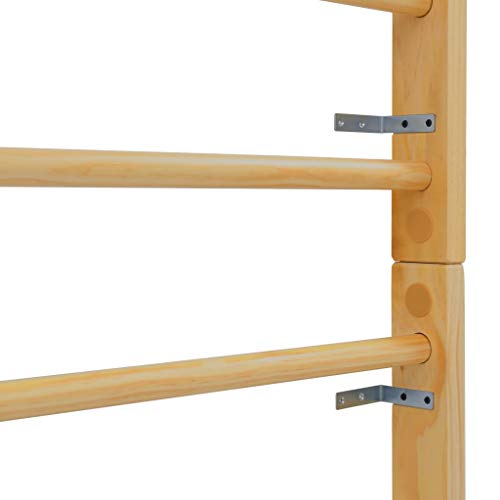 lyrlody- Escalera Gym de Madera, Escalera Gimnasio Pared 80x15,8x195 cm