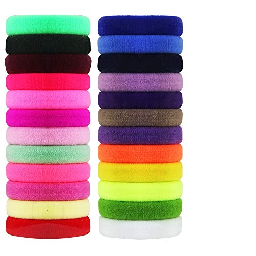 LYTIVAGEN 24 PCS Goma de Pelo, Cinta Elástica de Pelo Multicolor Coletero para Pelo Banda de Pelo para Niñas, Mujeres y Adultos LYTIVAGEN 24 PCS Goma de Pelo, Cinta Elástica de Pelo Multicolor Coletero para Pelo Banda de Pelo para Niñas, Mujeres y Adultos