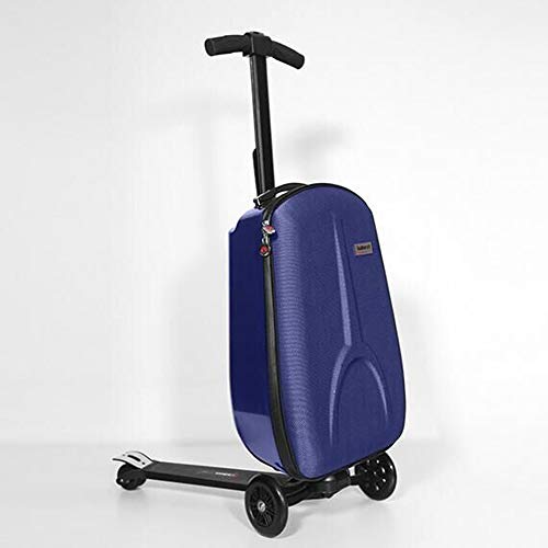 LYY La Maleta de la Vespa de 20 Pulgadas, Caja de embarque portátil con Varilla de tracción con Sistema de Frenos, Plegado rápido + Cuerpo de la Caja Puede ser reemplazada,Blue