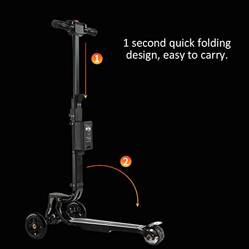 LYY Maleta de Varilla de Tiro eléctrica de 18 Pulgadas, Embarque de Bolso de Viaje de Scooter, 120 kg Carga / 12 km de Resistencia, Plegado rápido,Blue LYY Maleta de Varilla de Tiro eléctrica de 18 Pulgadas, Embarque de Bolso de Viaje de Scooter, 120 kg Carga / 12 km de Resistencia, Plegado rápido,Blue