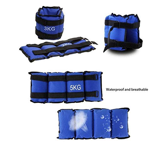 LYzpf Pesas de Tobillo Sacos Arena Respirable Entrenamiento de Fuerza Máquinas de Fitness Deportes para Gimnasio Accesorios de Aparatos Gimnasia,5kg*2