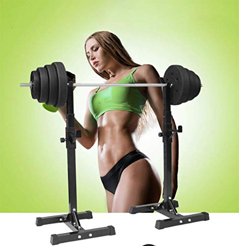 LYzpf Silla de Fitness Squat Barbell Rack Hogar Press de Banca Cama Jaula de Sentadillas Ajustables Entrenamiento de Fuerza Equipo de la Aptitud