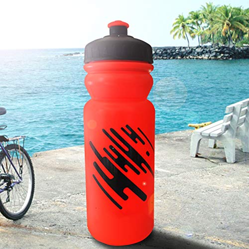 LZJX 650ML 22oz Matraz De Deportes,Pulse Y Pulse El Pico Botella De Agua,A Prueba De Fugas Reutilizable Taza,Viaje Gimnasio Ciclismo Fácil De Limpiar Fácil De Cargar-Rojo 650ml