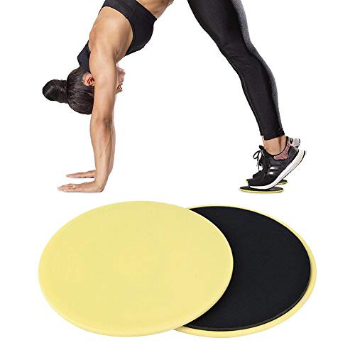 LZKW Gliding Fitness Fitness Disc Sliding Disc Uso de Ajuste Cruzado para Refuerzo Central(Yellow)