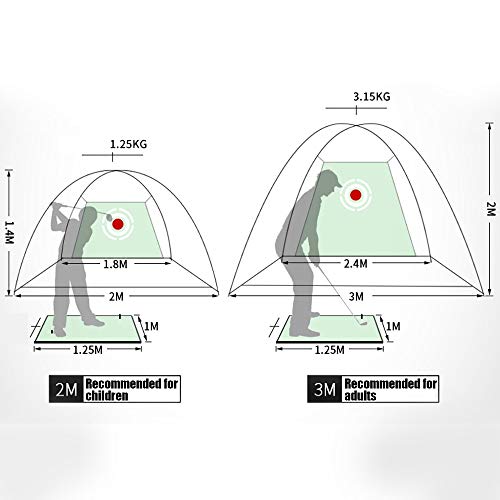 LZXMXR Golf de la práctica de bateo, Cubierta al Aire Libre y la práctica de bateo, jaulas de bateo de Golf, Equipamiento de la práctica del Golf (Color : C)