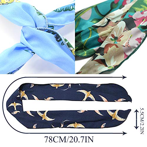 LZYMSZ 12PCS Twist Bow Bandas Para la Cabeza con Cable, Alambre de Hierro Anudado Banda Para Cabello Flor, Yoga Head Wraps Turbante Deportivo, Vintage Impreso Criss Cross(12-SS) LZYMSZ 12PCS Twist Bow Bandas Para la Cabeza con Cable, Alambre de Hierro Anudado Banda Para Cabello Flor, Yoga Head Wraps Turbante Deportivo, Vintage Impreso Criss Cross(12-SS)
