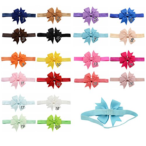 LZYMSZ 36 Unids Beb¨¦ Turbante Hairband Envolturas de Pelo de Colores Beb¨¦ Cintas Para el Cabello Pelo Turbante Ni?as Accesorios Para el Cabello (kids-36)