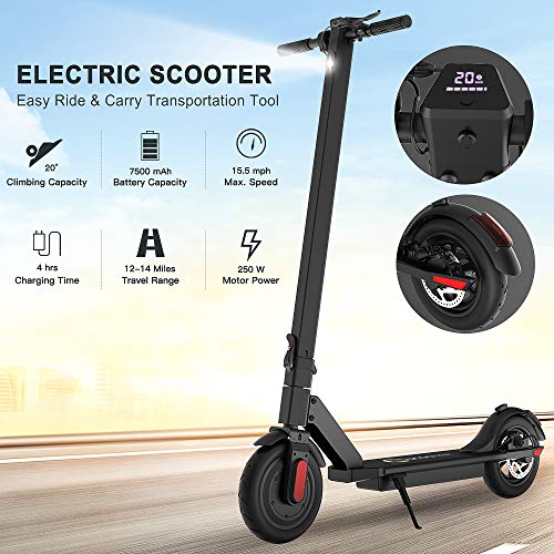 M MEGACHEELS Patinete electrico Adulto S5S - Scooter electrico 25km/h, Juventud Unisex,Negro