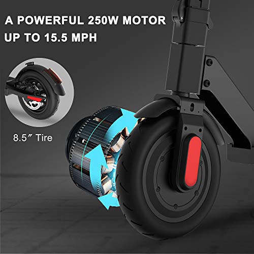 M MEGACHEELS Patinete electrico Adulto S5S - Scooter electrico 25km/h, Juventud Unisex,Negro