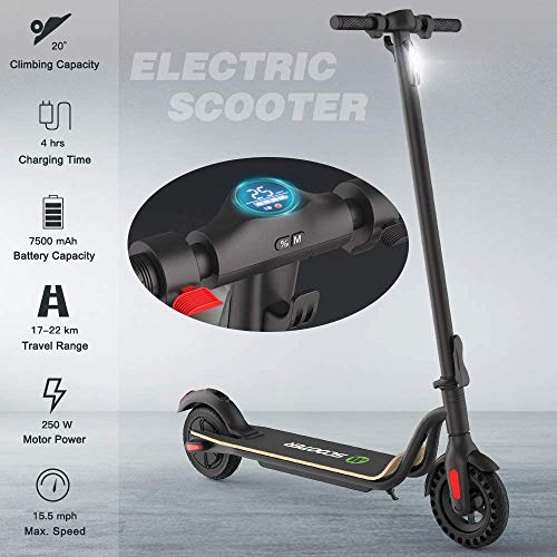 M MEGAWHEELS Patinete electrico S10-patinete electrico Adultos y niños, 7500 mAh, 25km/h.(Negro)