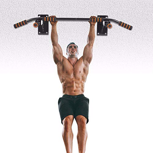M-TOP Barra Dominadas Pared Multifuncion, Barra de Tracción Profesional con Empuñaduras Acolchadas, Pull Up Bar Portatil Máx Cojinete de Carga 300 Kg Black M-TOP Barra Dominadas Pared Multifuncion, Barra de Tracción Profesional con Empuñaduras Acolchadas, Pull Up Bar Portatil Máx Cojinete de Carga 300 Kg Black