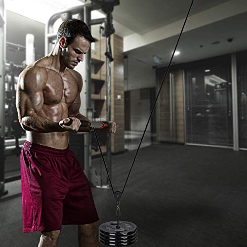 M-TOP Forearm - Sistema de polea para entrenamiento de fuerza, con pasador de carga, barra recta, cuerda para tríceps M-TOP Forearm - Sistema de polea para entrenamiento de fuerza, con pasador de carga, barra recta, cuerda para tríceps