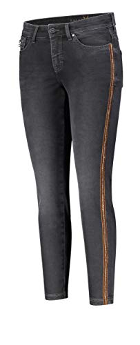 MAC Jeans Dream Slim Velvet Chain Vaqueros, Negro (Black Slight Use Wash D983), W23/L29 (Talla del Fabricante: 00/29) para Mujer
