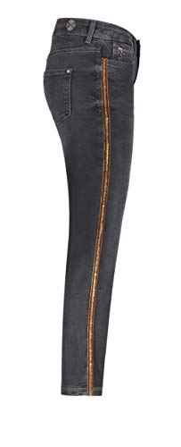 MAC Jeans Dream Slim Velvet Chain Vaqueros, Negro (Black Slight Use Wash D983), W23/L29 (Talla del Fabricante: 00/29) para Mujer