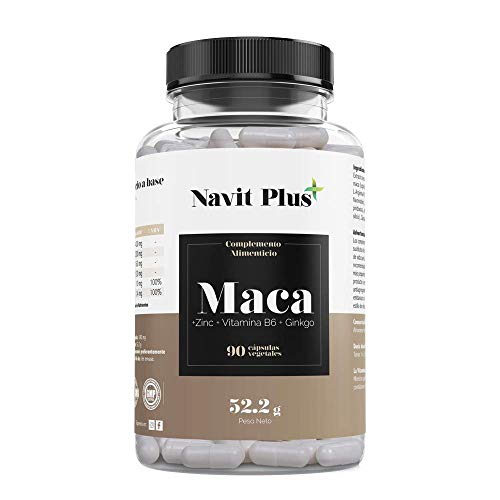 Maca andina capsulas 5000 mg con Zinc, Ginkgo y Vitamina B6 | Código Nacional Farmacia 193338.6 | Cápsulas vegetales | Aumenta nivel de energía y rendimiento | Tratamiento hasta 3 meses | NAVIT PLUS. Maca andina capsulas 5000 mg con Zinc, Ginkgo y Vitamina B6 | Código Nacional Farmacia 193338.6 | Cápsulas vegetales | Aumenta nivel de energía y rendimiento | Tratamiento hasta 3 meses | NAVIT PLUS.