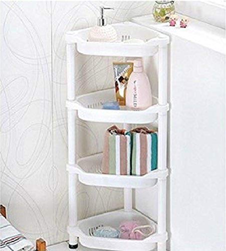Macallen Estantería de Almacenamiento para Esquina de Baño o Cocina (Resistente a la Corrosión, 4 Estantes) Macallen Estantería de Almacenamiento para Esquina de Baño o Cocina (Resistente a la Corrosión, 4 Estantes)