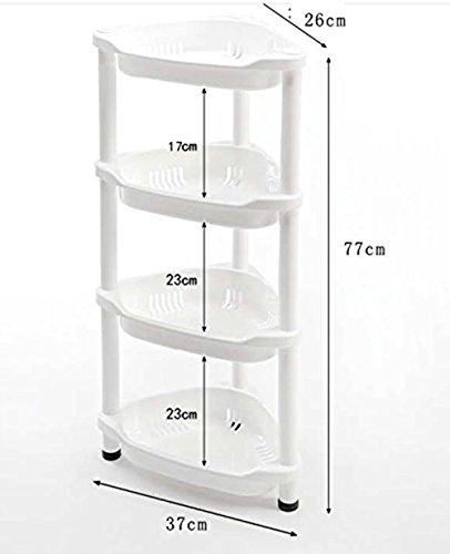 Macallen Estantería de Almacenamiento para Esquina de Baño o Cocina (Resistente a la Corrosión, 4 Estantes) Macallen Estantería de Almacenamiento para Esquina de Baño o Cocina (Resistente a la Corrosión, 4 Estantes)