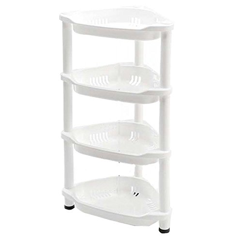 Macallen Estantería de Almacenamiento para Esquina de Baño o Cocina (Resistente a la Corrosión, 4 Estantes) Macallen Estantería de Almacenamiento para Esquina de Baño o Cocina (Resistente a la Corrosión, 4 Estantes)