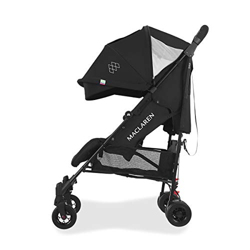 Maclaren Quest arc Silla de paseo - ligero, manillar unido, para recién nacidos hasta los 25kg, Asiento multiposición, suspensión en las 4 ruedas, Negro