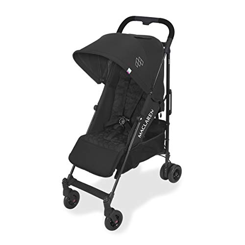 Maclaren Quest arc Silla de paseo - ligero, manillar unido, para recién nacidos hasta los 25kg, Asiento multiposición, suspensión en las 4 ruedas, Negro