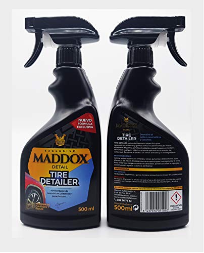 Maddox Detail - Tire Detailer - Abrillantador de Neumáticos, Plásticos, Gomas de Exterior (500ml)
