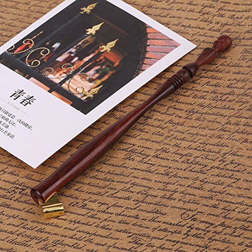 Madera Inglés oblicuo caligrafía inmersión pluma titular pluma fuente antigua pluma con brida de metal extraíble negro