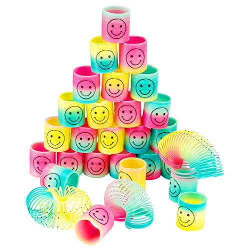 MADHOLLY 30 Piezas Rainbow Spiral, Magic Rainbow Circle, Magic Rainbow Spring como Juguetes para niños, Decoraciones para Fiestas, Regalos de cumpleaños