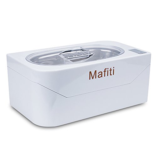 Mafiti máquina ultrasónica lavadora para joyas 400 ml (13oz) pequeña y cubertería, lavadora gafas, anillos, collares, reloj y moneda