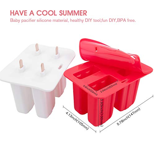Mafiti MC100 Molde para Hacer Helados, Mini moldes de Helados y Aperitivos (Material: Silicona alimentaria Se Incluyen 50 Palos de Madera) Mafiti MC100 Molde para Hacer Helados, Mini moldes de Helados y Aperitivos (Material: Silicona alimentaria Se Incluyen 50 Palos de Madera)