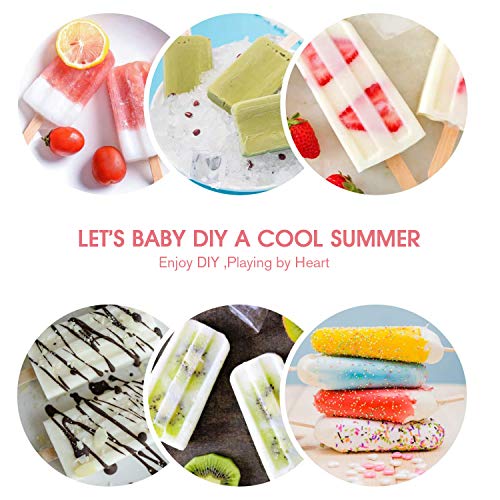 Mafiti MC100 Molde para Hacer Helados, Mini moldes de Helados y Aperitivos (Material: Silicona alimentaria Se Incluyen 50 Palos de Madera) Mafiti MC100 Molde para Hacer Helados, Mini moldes de Helados y Aperitivos (Material: Silicona alimentaria Se Incluyen 50 Palos de Madera)