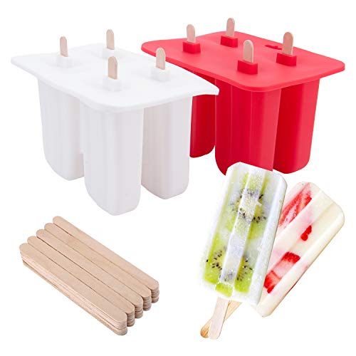 Mafiti MC100 Molde para Hacer Helados, Mini moldes de Helados y Aperitivos (Material: Silicona alimentaria Se Incluyen 50 Palos de Madera) Mafiti MC100 Molde para Hacer Helados, Mini moldes de Helados y Aperitivos (Material: Silicona alimentaria Se Incluyen 50 Palos de Madera)