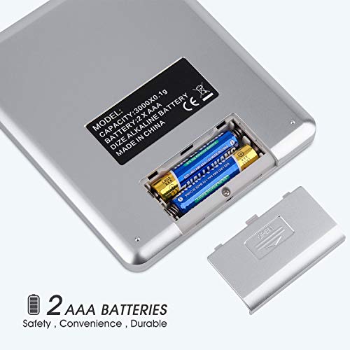 Mafiti MK200 Báscula Digital para Cocina de Acero Inoxidable, 3kg,Balanza de Alimentos Multifuncional, Peso de Cocina, Color Plata Mafiti MK200 Báscula Digital para Cocina de Acero Inoxidable, 3kg,Balanza de Alimentos Multifuncional, Peso de Cocina, Color Plata