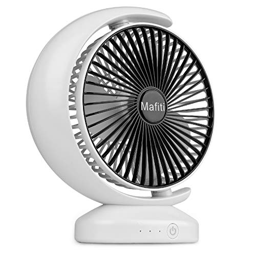 Mafiti Ventiladores de sobremensa,Ventilador de Escritorio portátil Personal oscilante, pequeño, con USB Recargable. Ideal para la Oficina, Viajes, Hogar, Dormitorio. Color Blanco Mafiti Ventiladores de sobremensa,Ventilador de Escritorio portátil Personal oscilante, pequeño, con USB Recargable. Ideal para la Oficina, Viajes, Hogar, Dormitorio. Color Blanco
