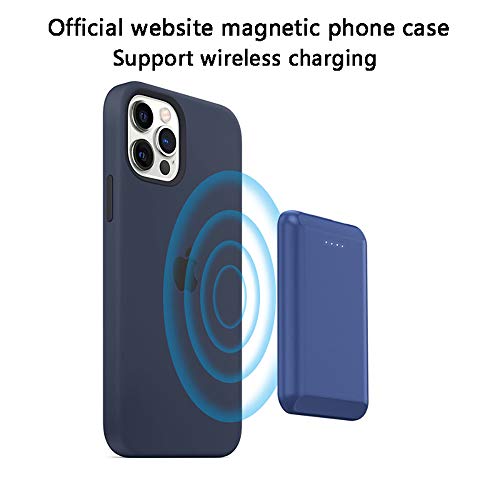 Mag-Safe Cargador magnético adsorbable Mini banco de energía ultrafino para iPhone 12 Pro Max imán portátil para teléfono móvil de carga inalámbrica (azul)