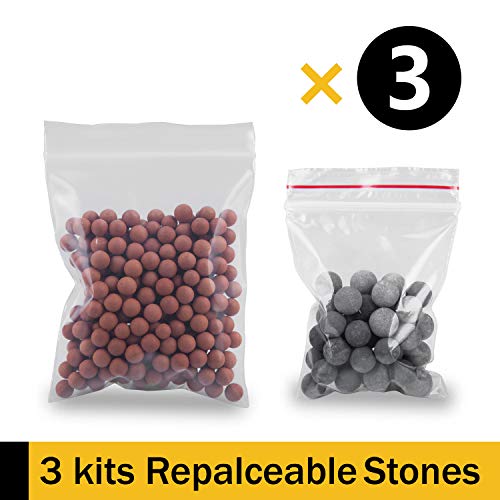 Magichome - Bolsas de bolas minerales de iones negativos de repuesto para filtración de agua dura, perfectas para alcachofas de ducha con piedras minerales, reemplazo de piedras bioactivas, 6 unidades Magichome - Bolsas de bolas minerales de iones negativos de repuesto para filtración de agua dura, perfectas para alcachofas de ducha con piedras minerales, reemplazo de piedras bioactivas, 6 unidades