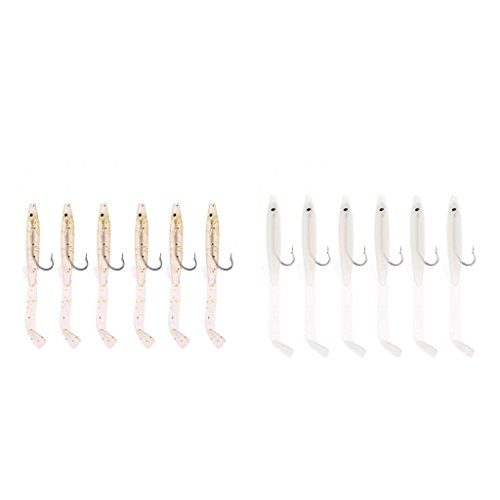 MagiDeal 12Pcs Cebos Biónicos Anguila Señuelo Gancho Cuerpo Esbelto Cola Cónica Aparejos Pesca Pescador Trampa Carnada MagiDeal 12Pcs Cebos Biónicos Anguila Señuelo Gancho Cuerpo Esbelto Cola Cónica Aparejos Pesca Pescador Trampa Carnada