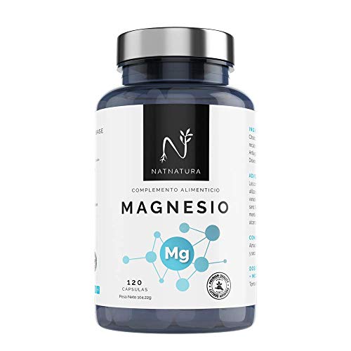 Magnesio elemental puro concentrado de alta biodisponibilidad. Mejora el funcionamiento de huesos, músculos y sistema nervioso. 120 cápsulas vegetales.