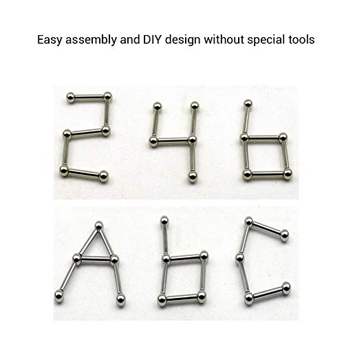 Magnética Ladrillos, 63pcs magnético Construction Set Magnetic Stick y Pelotas Ladrillos zappeln Sets de Juguete Metal Puzzle Escritorio Oficina Juego Juguete para Niños y Adultos Magnética Ladrillos, 63pcs magnético Construction Set Magnetic Stick y Pelotas Ladrillos zappeln Sets de Juguete Metal Puzzle Escritorio Oficina Juego Juguete para Niños y Adultos