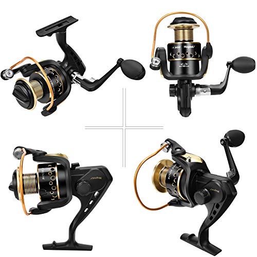 Magreel Caña y Carrete Combos de Pesca, Vara de Pescar Telescópica Sedales Anzuelos Cebos Señuelos Bolsa para Spinning Spincast Baitcasting Lanzado Surf Fishing Aparejos Accesorios de Pesca (2,4 M)