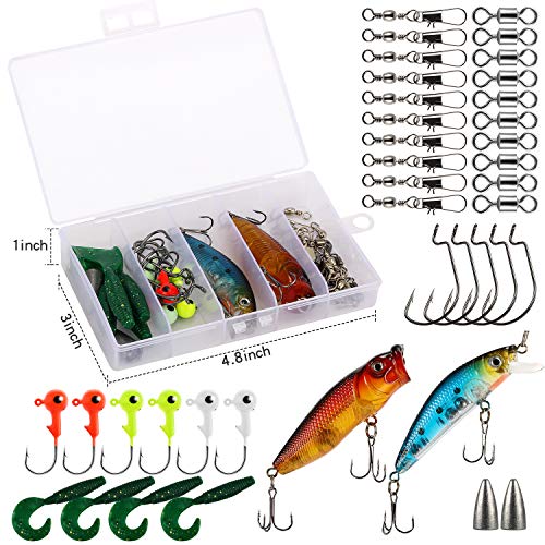 Magreel Caña y Carrete Combos de Pesca, Vara de Pescar Telescópica Sedales Anzuelos Cebos Señuelos Bolsa para Spinning Spincast Baitcasting Lanzado Surf Fishing Aparejos Accesorios de Pesca (2,4 M)