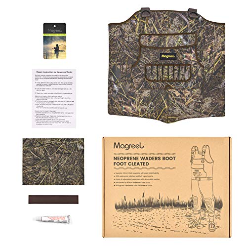 Magreel Vadeadores de pesca de neopreno con botas aislantes 800G para hombres y mujeres, vadeadores de camuflaje de pesca aislados 100% impermeables y transpirables para caza y pesca en hielo Magreel Vadeadores de pesca de neopreno con botas aislantes 800G para hombres y mujeres, vadeadores de camuflaje de pesca aislados 100% impermeables y transpirables para caza y pesca en hielo