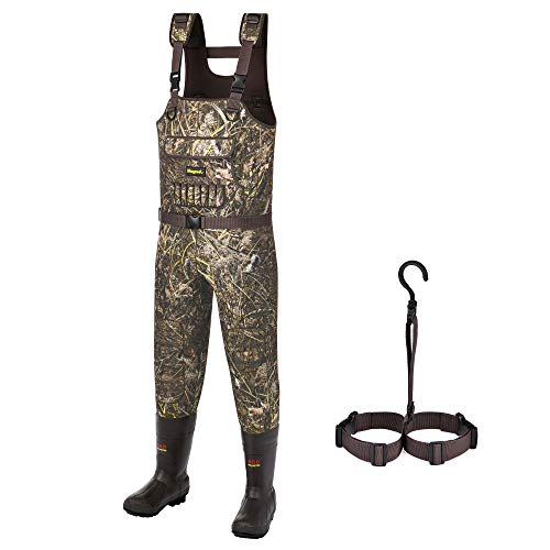 Magreel Vadeadores de pesca de neopreno con botas aislantes 800G para hombres y mujeres, vadeadores de camuflaje de pesca aislados 100% impermeables y transpirables para caza y pesca en hielo Magreel Vadeadores de pesca de neopreno con botas aislantes 800G para hombres y mujeres, vadeadores de camuflaje de pesca aislados 100% impermeables y transpirables para caza y pesca en hielo