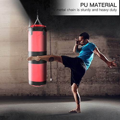 MAGT Bolso Pesado De Boxeo Duradero, Saco De Arena con Saco De Arena Funcional Bolsa De Entrenamiento Vacío De Boxeo Gancho Kick Fight Karate Bolsa De Arena para Entrenar Ejercicio Físico Y Deportivo