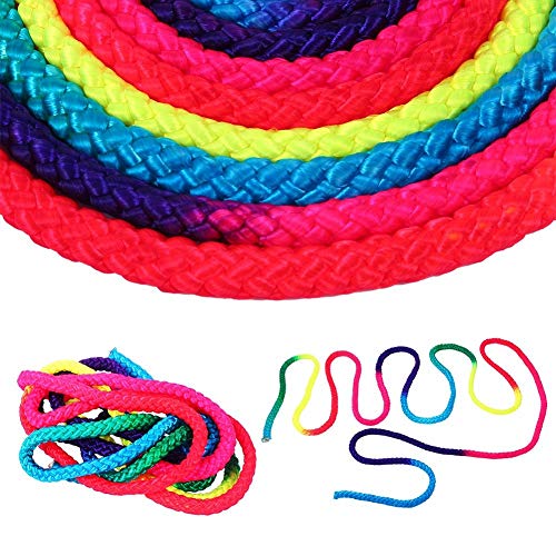 MAGT Cuerda Rítmica, Cuerda de Gimnasia rítmica de Color arcoíris Cuerda de competición de Artes sólidas Cuerda de Entrenamiento de Salto de Nylon for Juegos Oficiales MAGT Cuerda Rítmica, Cuerda de Gimnasia rítmica de Color arcoíris Cuerda de competición de Artes sólidas Cuerda de Entrenamiento de Salto de Nylon for Juegos Oficiales