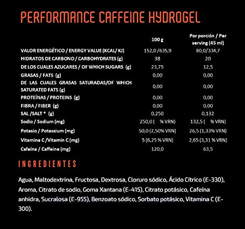 Mahalo Hydrogel Mix Box - Pack De 18 Geles 12 Performance Hydrogel (Limón +Frutos Rojos+ Manzana) + 3 Performance Caffeine Hydrogel (Cola)+ 3 Performance Bcaa Hydrogel (Naranja) - 18 Sticks X 45 Ml.