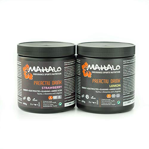 MAHALO PREACTIV DRINK 450 g. Bebida isotónica completa para tomar antes y durante la actividad física. Hidratación y Energía con Guaraná+ Taurina + L-Glutamina + L-Arginina. (Fresa) MAHALO PREACTIV DRINK 450 g. Bebida isotónica completa para tomar antes y durante la actividad física. Hidratación y Energía con Guaraná+ Taurina + L-Glutamina + L-Arginina. (Fresa)