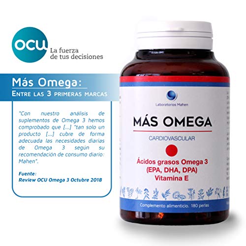 Mahen Complemento alimenticio a base de ácidos grasos Omega 3 - 180 perlas