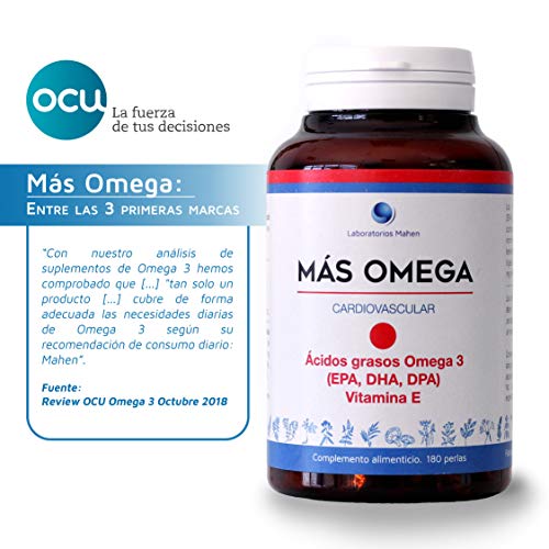 Mahen Complemento alimenticio a base de ácidos grasos Omega 3 - 180 perlas Mahen Complemento alimenticio a base de ácidos grasos Omega 3 - 180 perlas