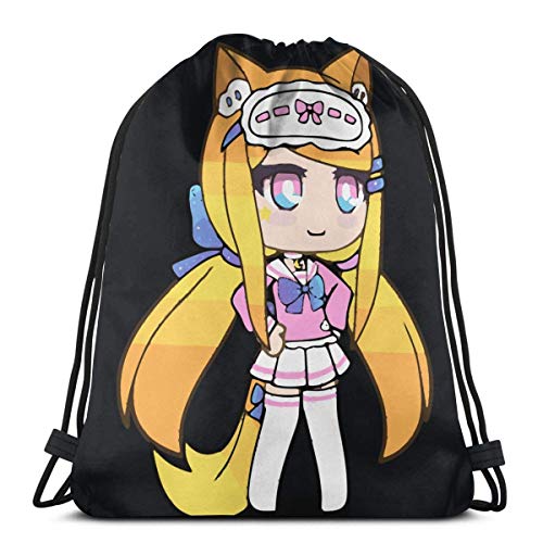 Maichengxuan Anime & Gacha Life Senpaibuns clásico con cordón bolsa de deporte Fitness bolsa de viaje bolsa de regalo