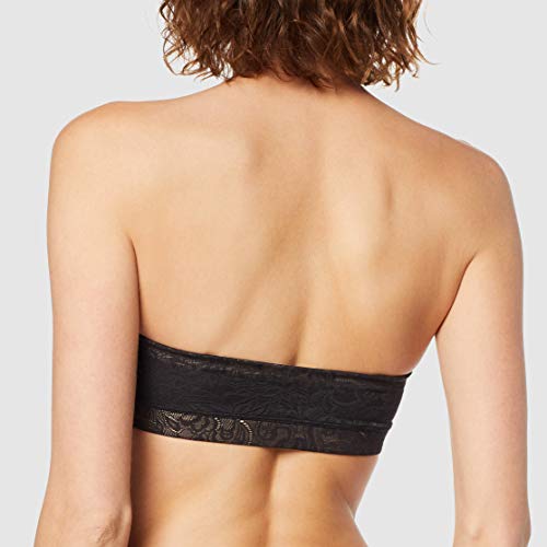 Maidenform Dream Bandeau Top Sujetador sin Tirantes, Negro, XL para Mujer